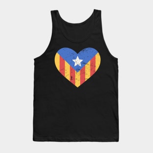 Independence For Catalonia – Flag Heart Tank Top